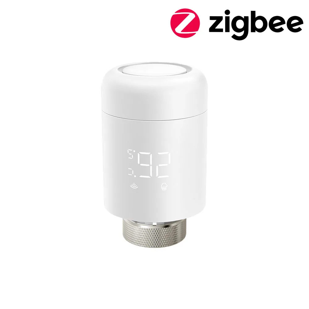 AVATTO Tuya 1-6PCS Zigbee TRV Radiator Actuator Valve Thermostatic Radiator Valve Temperature Controller For Alexa Google Home